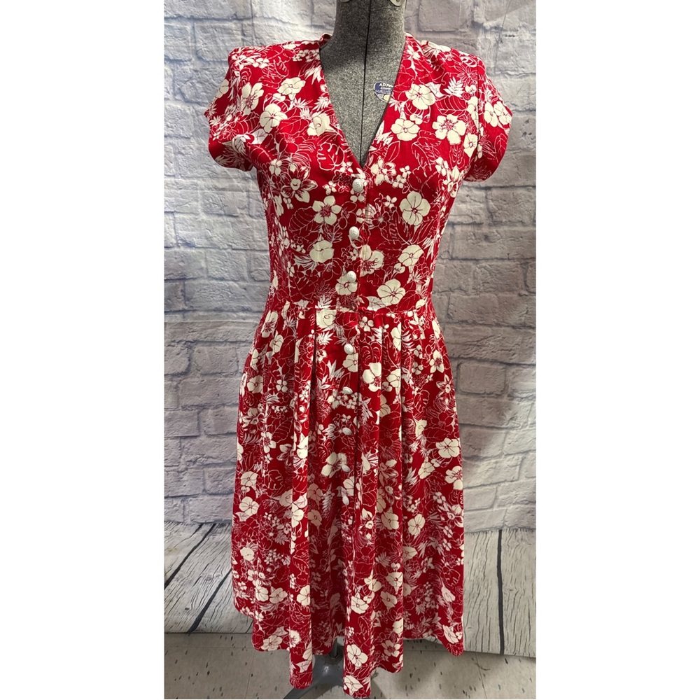 Tabby of California vintage 100% cotton made in the USA floral print dress 12